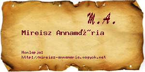 Mireisz Annamária névjegykártya
