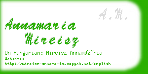 annamaria mireisz business card